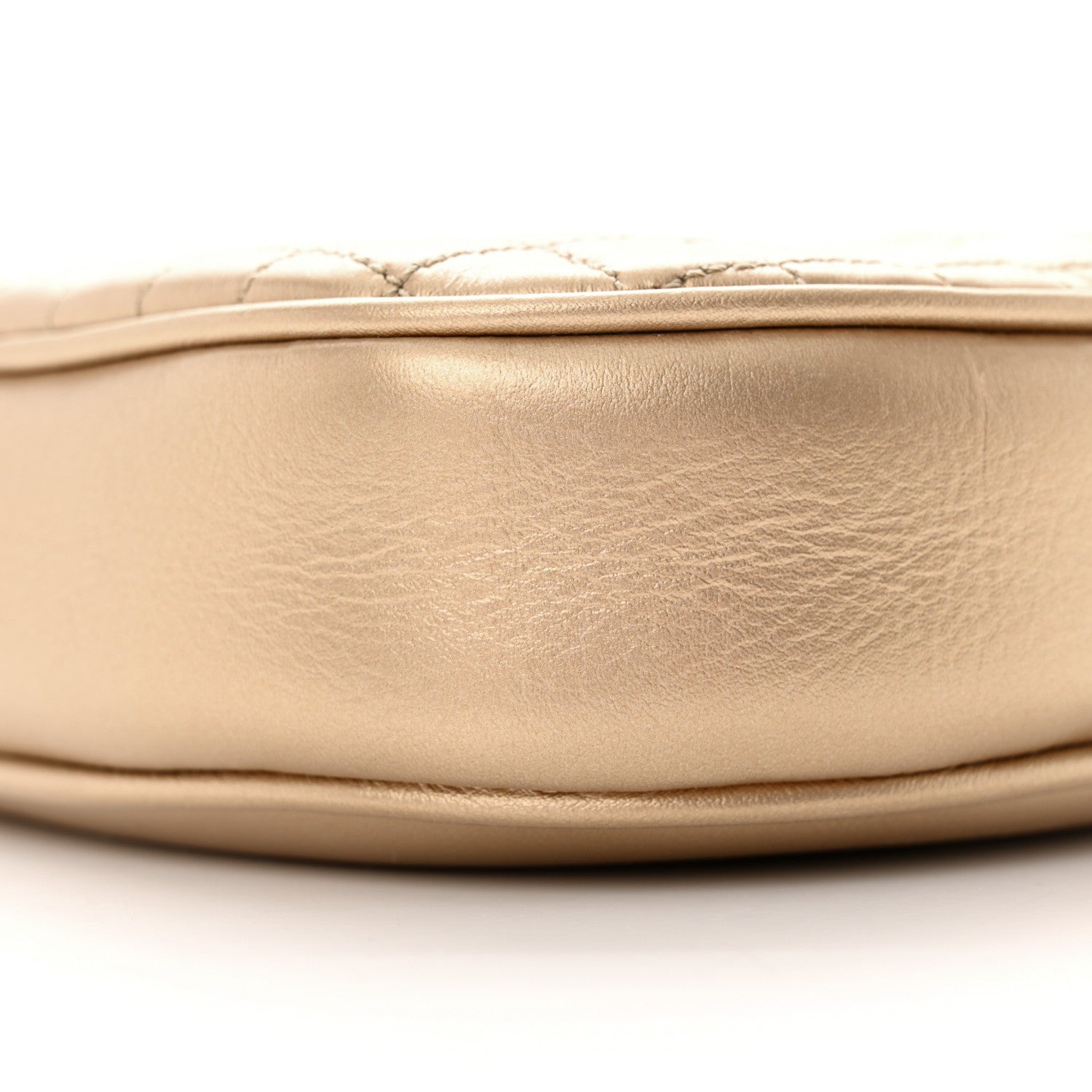 Celine Laminated Calfskin Quilted Small C Charm Bag Gold 11 of 13