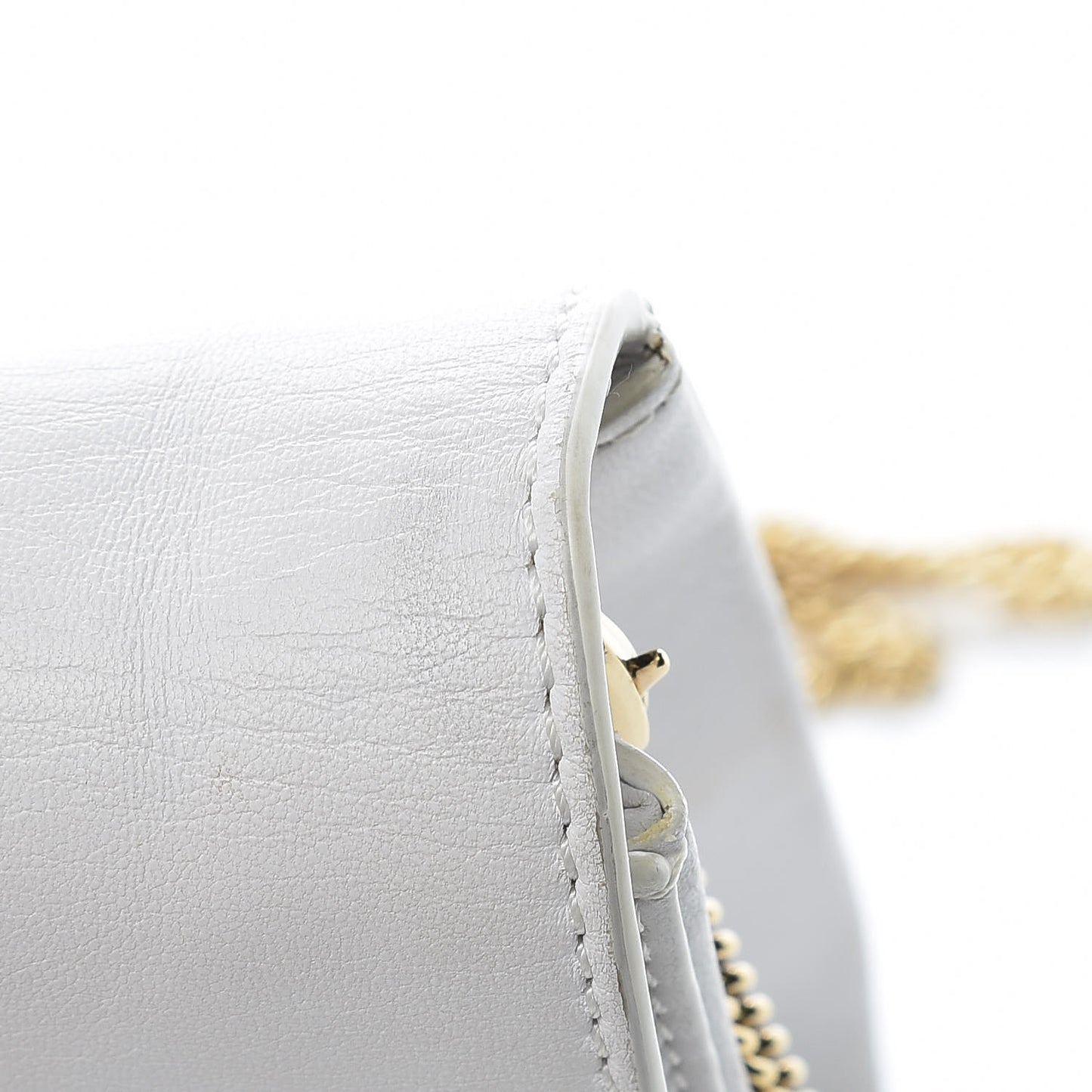 Calfskin Palazzo Chain Evening Bag White