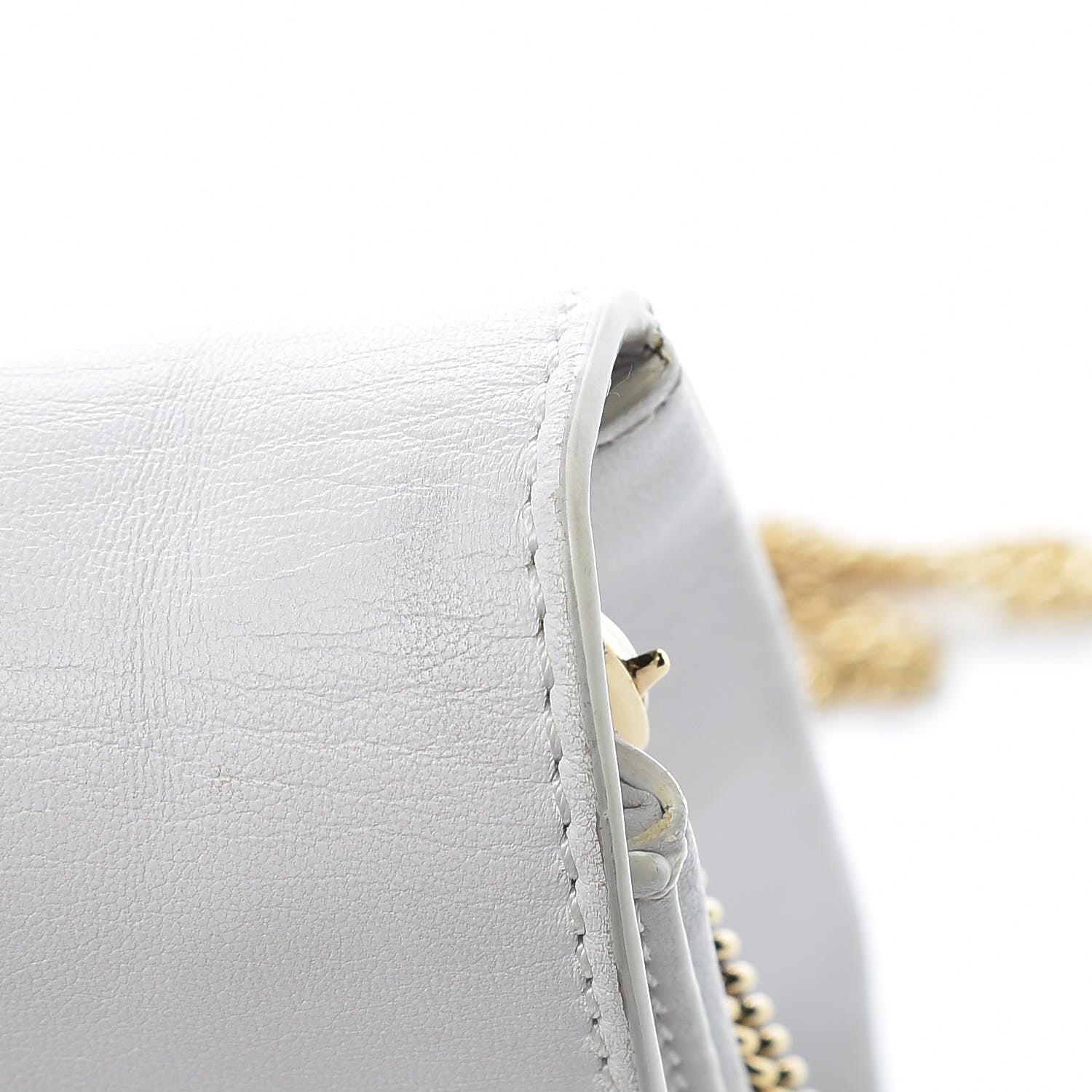 Versace Calfskin Palazzo Chain Evening Bag White 10 of 15