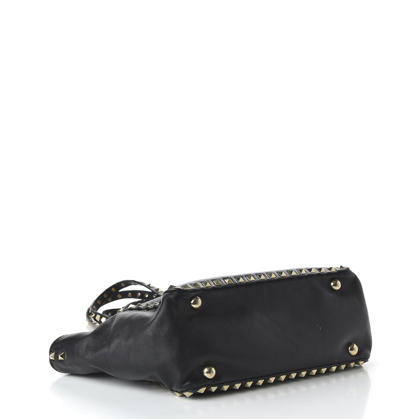 Vitello Small Rockstud Tote Black