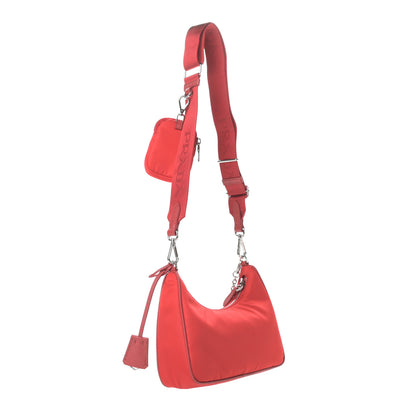 Prada Nylon Re-Edition 2005 Shoulder Bag Rosso 3 of 11