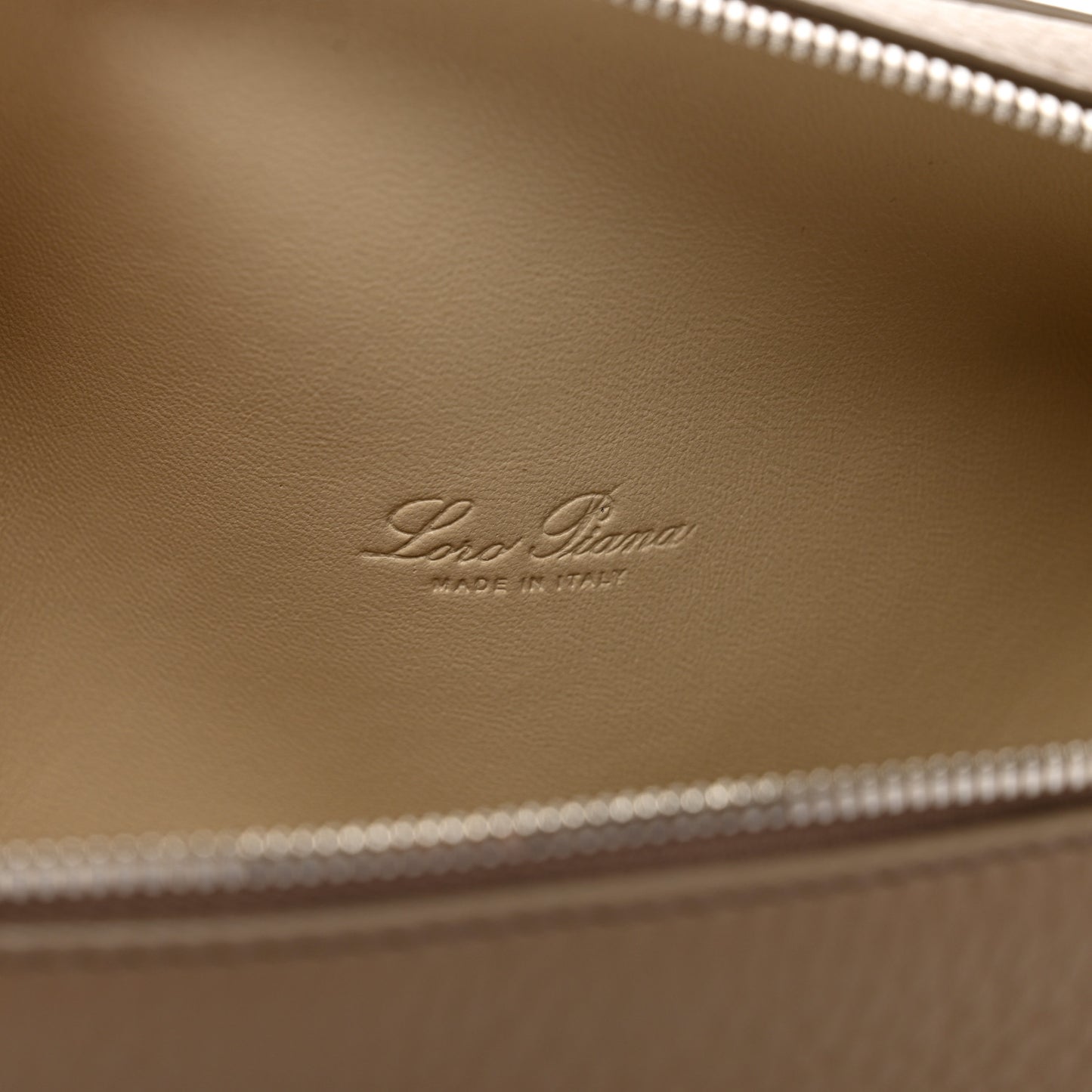 Grained Calfskin L19 Extra Pocket Pouch Warm Mastic