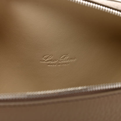 Loro Piana Grained Calfskin L19 Extra Pocket Pouch Warm Mastic 7 of 9