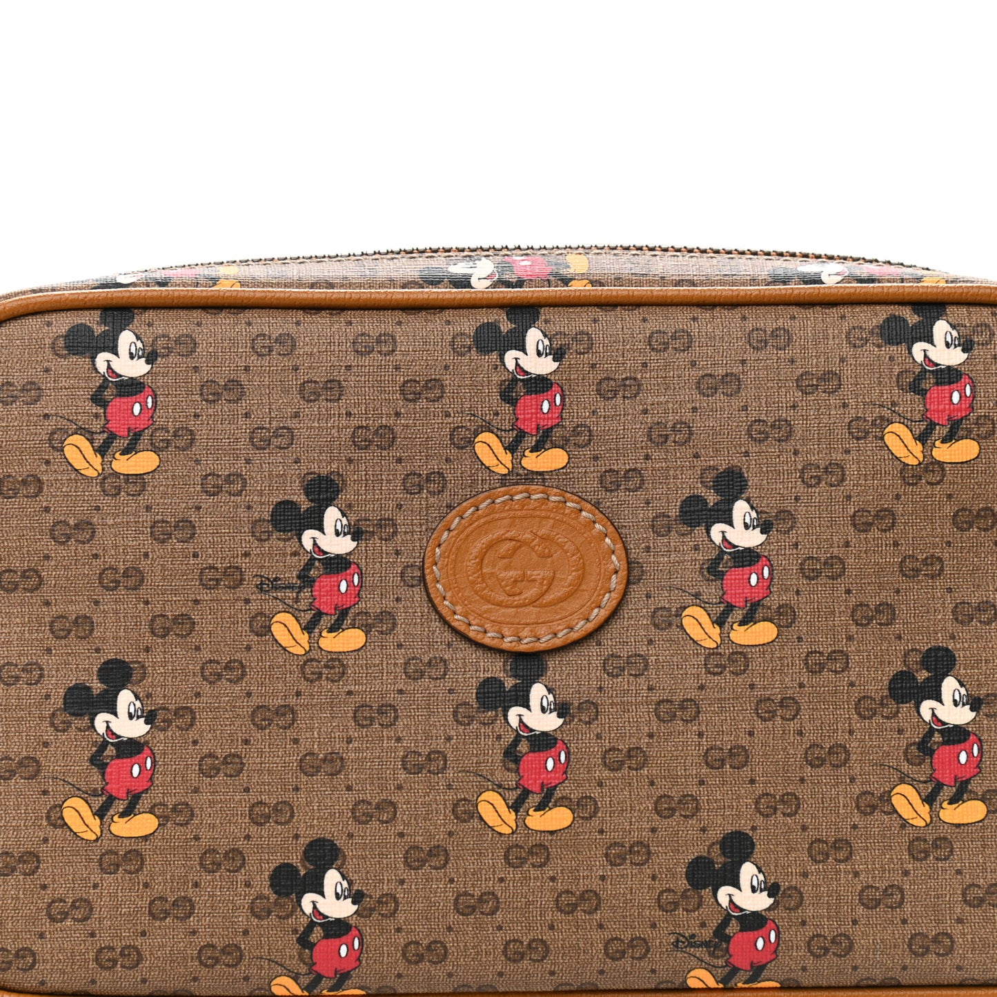 X DISNEY Mini Vintage GG Supreme Monogram Mickey Mouse Small 120 48 Belt Bag Beige Vintage Sun Oil