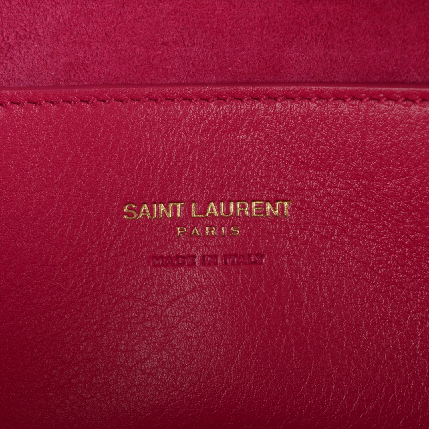 Saint Laurent Calfskin Small Monogram Cabas Lipstick Fuchsia 7 of 9