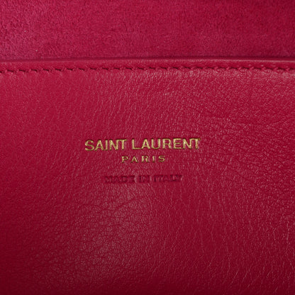 Saint Laurent Calfskin Small Monogram Cabas Lipstick Fuchsia 7 of 9