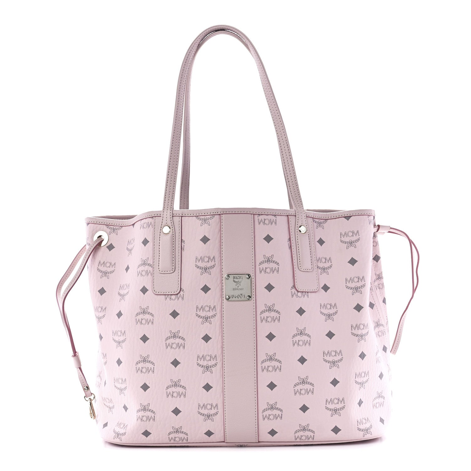 MCM Visetos Medium Liz Reversible Shopper Tote Powder Pink 3 of 22