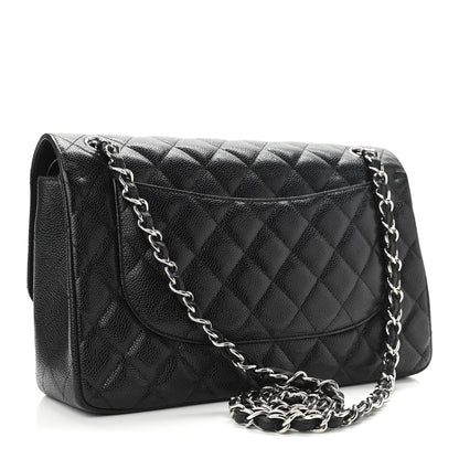 Chanel Caviar Quilted Jumbo Double Flap Black 3 of 18