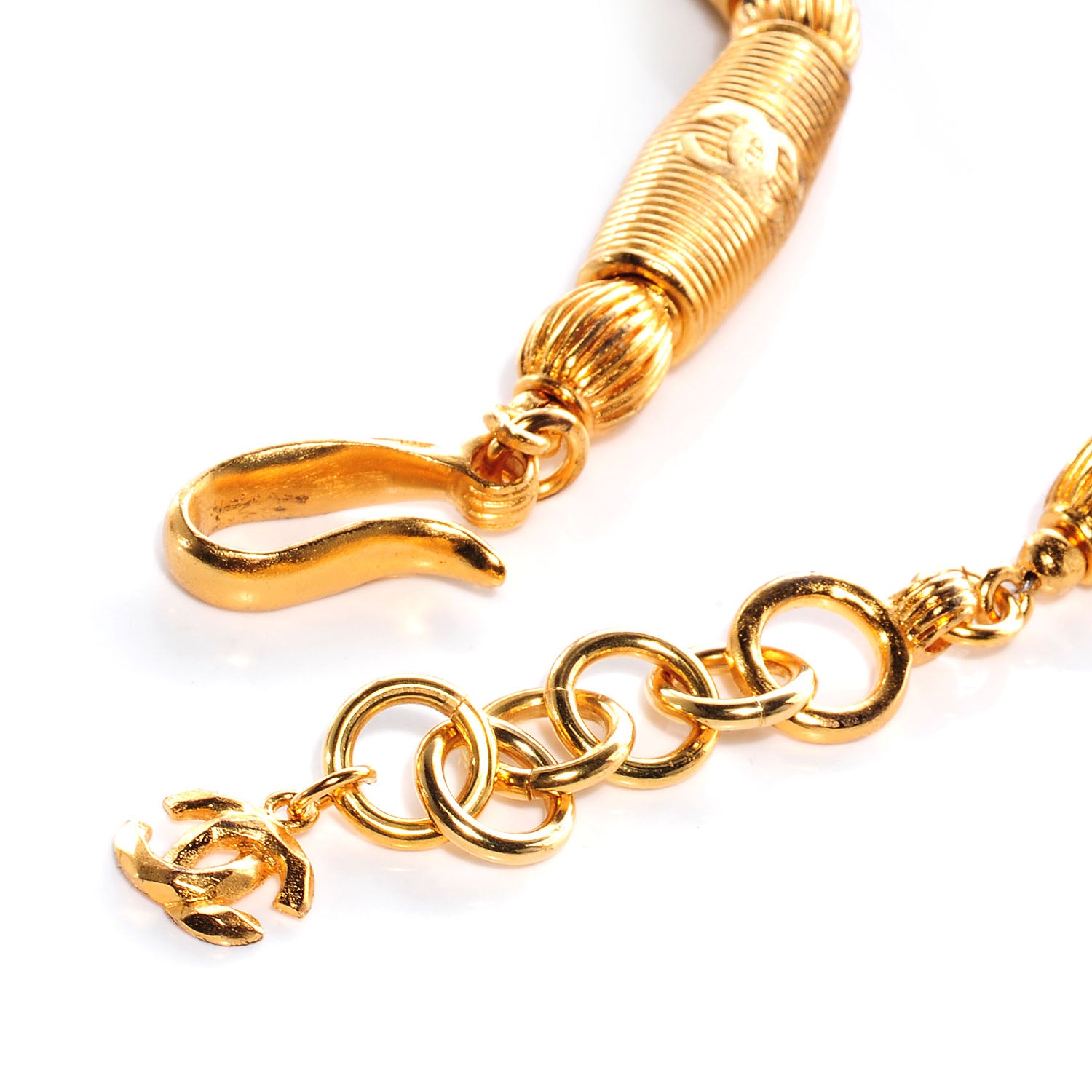 Chanel Crystal Necklace Gold 3 of 5