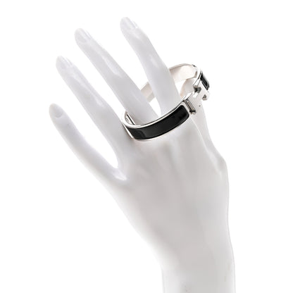 Hermes Enamel Narrow Clic Clac H Bracelet GM Black 2 of 5