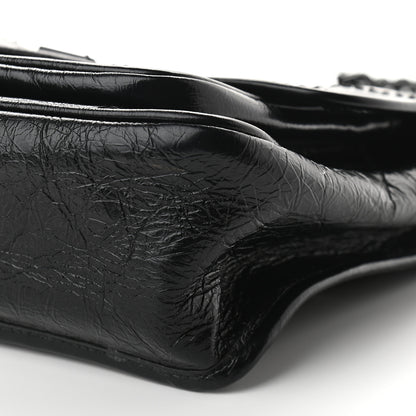 Saint Laurent Crinkled Calfskin Matelasse Monogram Medium Niki Chain Satchel Black 9 of 9