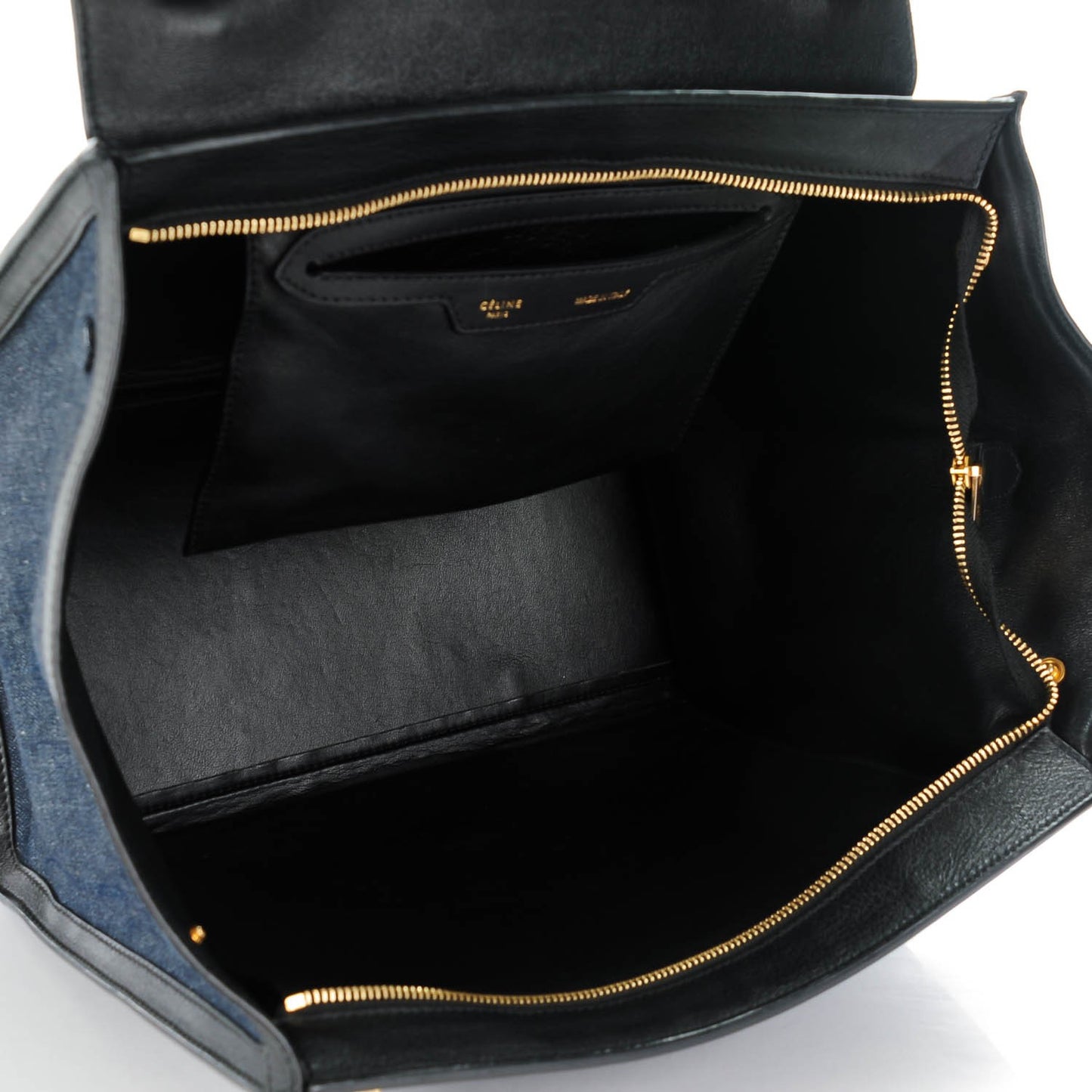 Smooth Calfskin Denim Medium Trapeze Blue