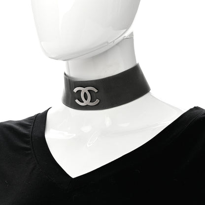 Chanel Mesh CC Choker Necklace Silver 2 of 6