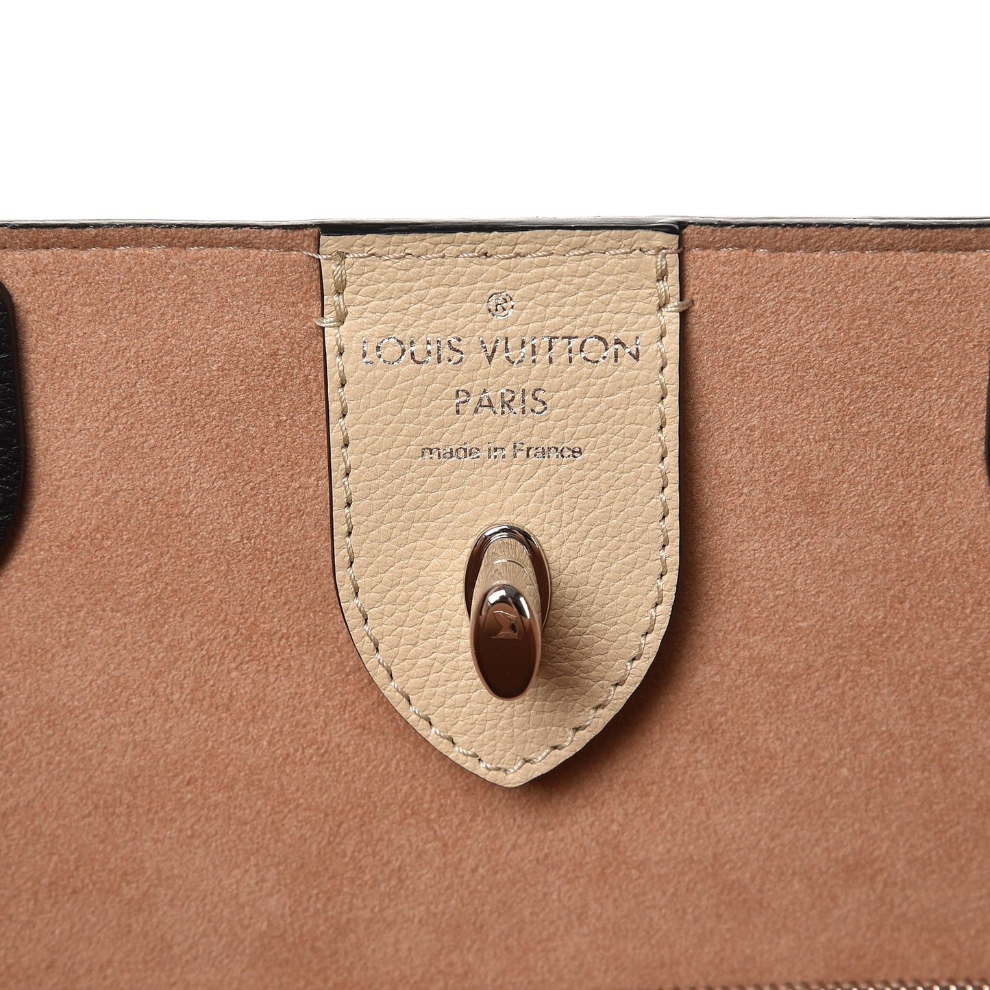 Calfskin Lockme Cabas Vanille Black