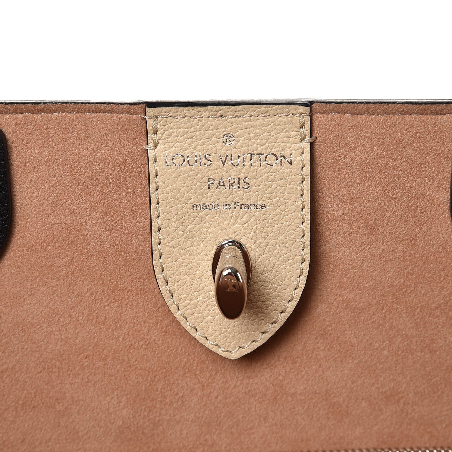 Louis Vuitton Calfskin Lockme Cabas Vanille Black 6 of 9