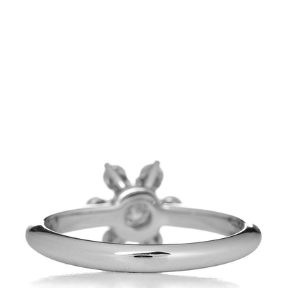 Tiffany Platinum Diamond Flower Ring 50 5.25 4 of 5