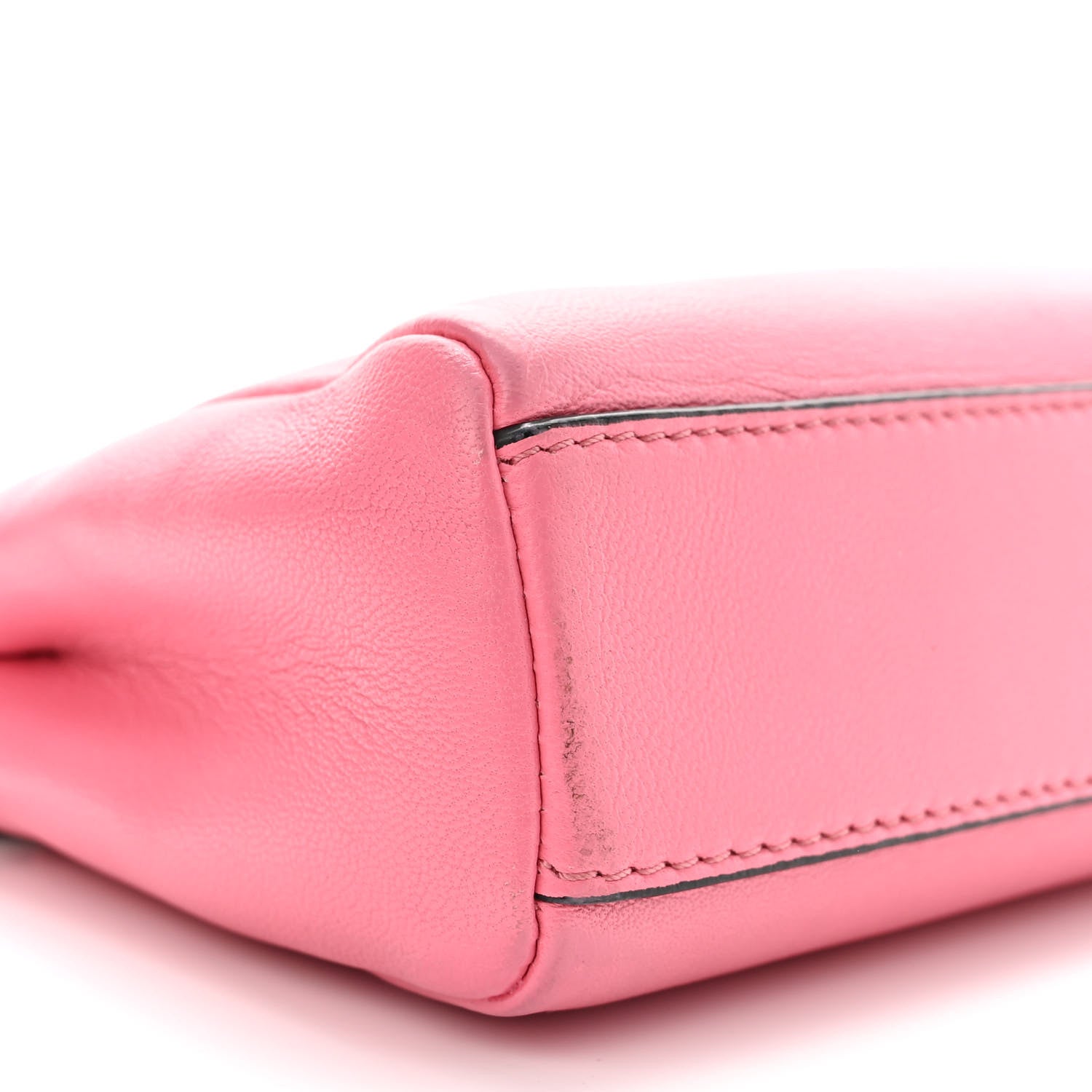 Fendi Shiny Nappa Micro Peekaboo Iconic Satchel Rosa Fluo 7 of 9