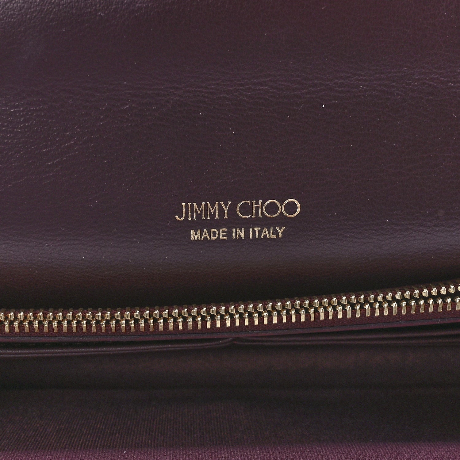 Jimmy Choo Patent Milla Wallet on Chain Bordeaux 6 of 11