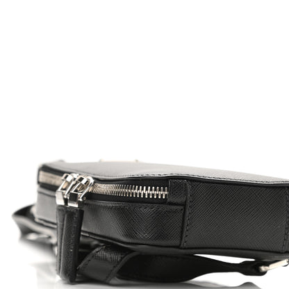 Prada Saffiano Harness Crossbody Travel Pouch Black 8 of 9