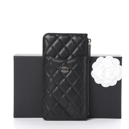 Chanel Caviar Quilted Classic Flat Wallet Pouch Black 9 of 9