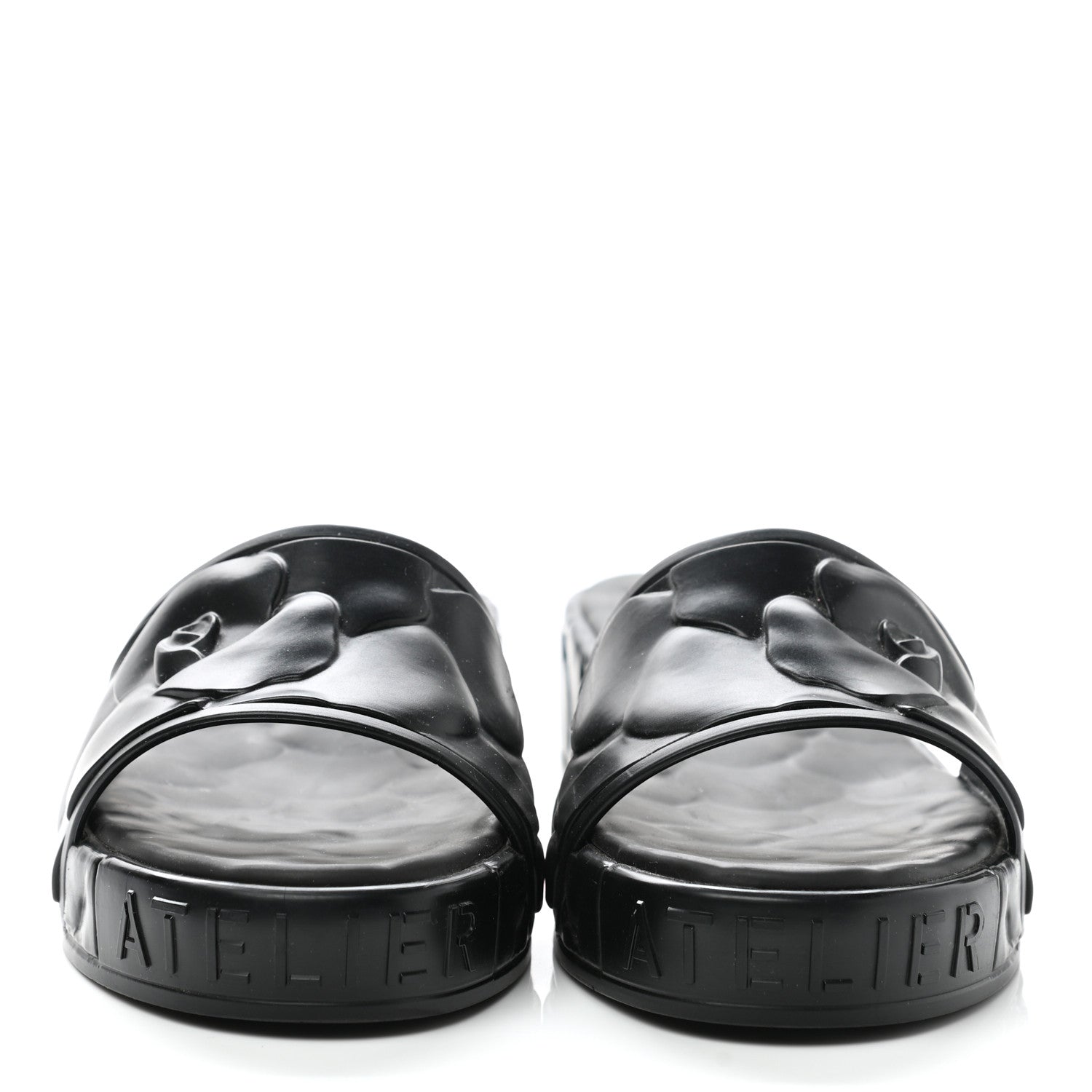 Valentino Garavani Rubber Atelier 03 Rose Edition 25/40mm Platform Slide Sandals 36 Black 2 of 8