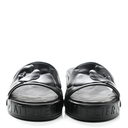 Valentino Garavani Rubber Atelier 03 Rose Edition 25/40mm Platform Slide Sandals 36 Black 2 of 8