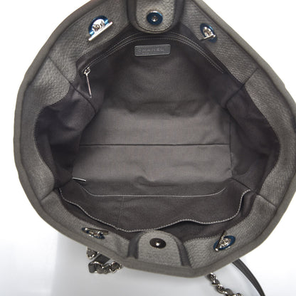 Chanel Canvas Small Deauville Tote Grey 5 of 7