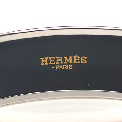 Hermes Enamel Printed Caleche Wide Bracelet 70 Orange 4 of 5