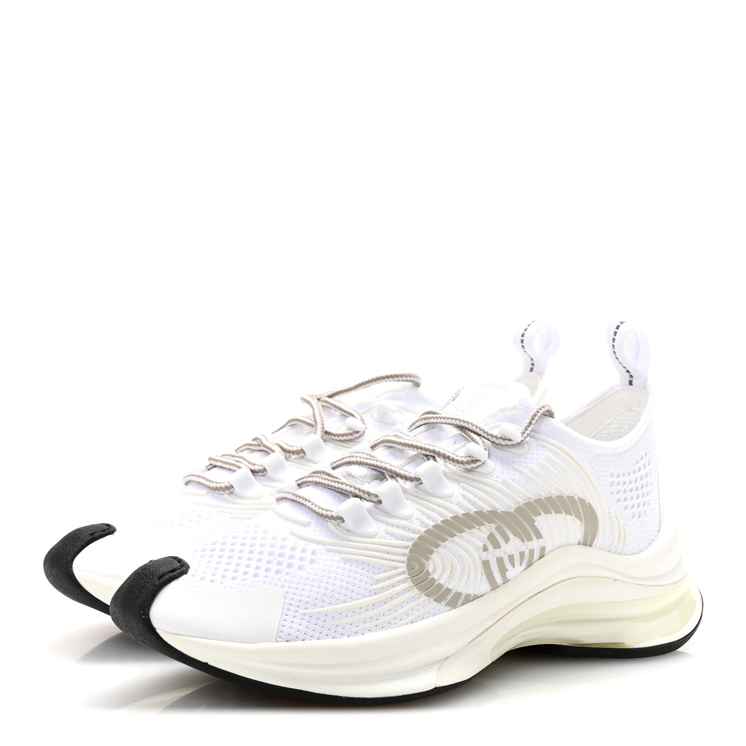 Gucci Technical Knit Fabric Waves Womens Gucci Run Sneakers 35.5 Great White Thunder 4 of 8