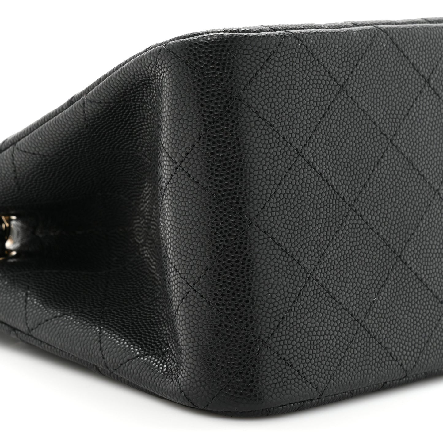 Caviar Quilted Mini Bucket Bag Black