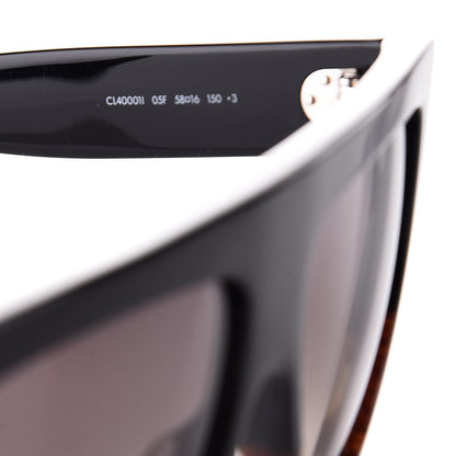 Celine Acetate Aviator Sunglasses CL 40001 Black Havana 5 of 7