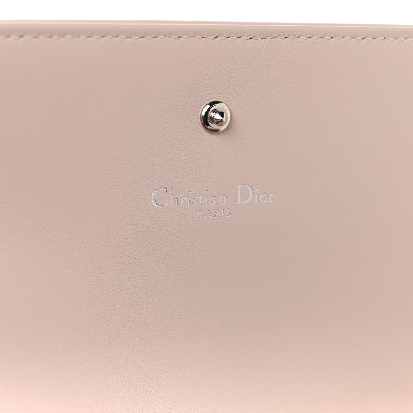 Grained Calfskin Diorama Wallet on Chain Pouch Rose Poudre