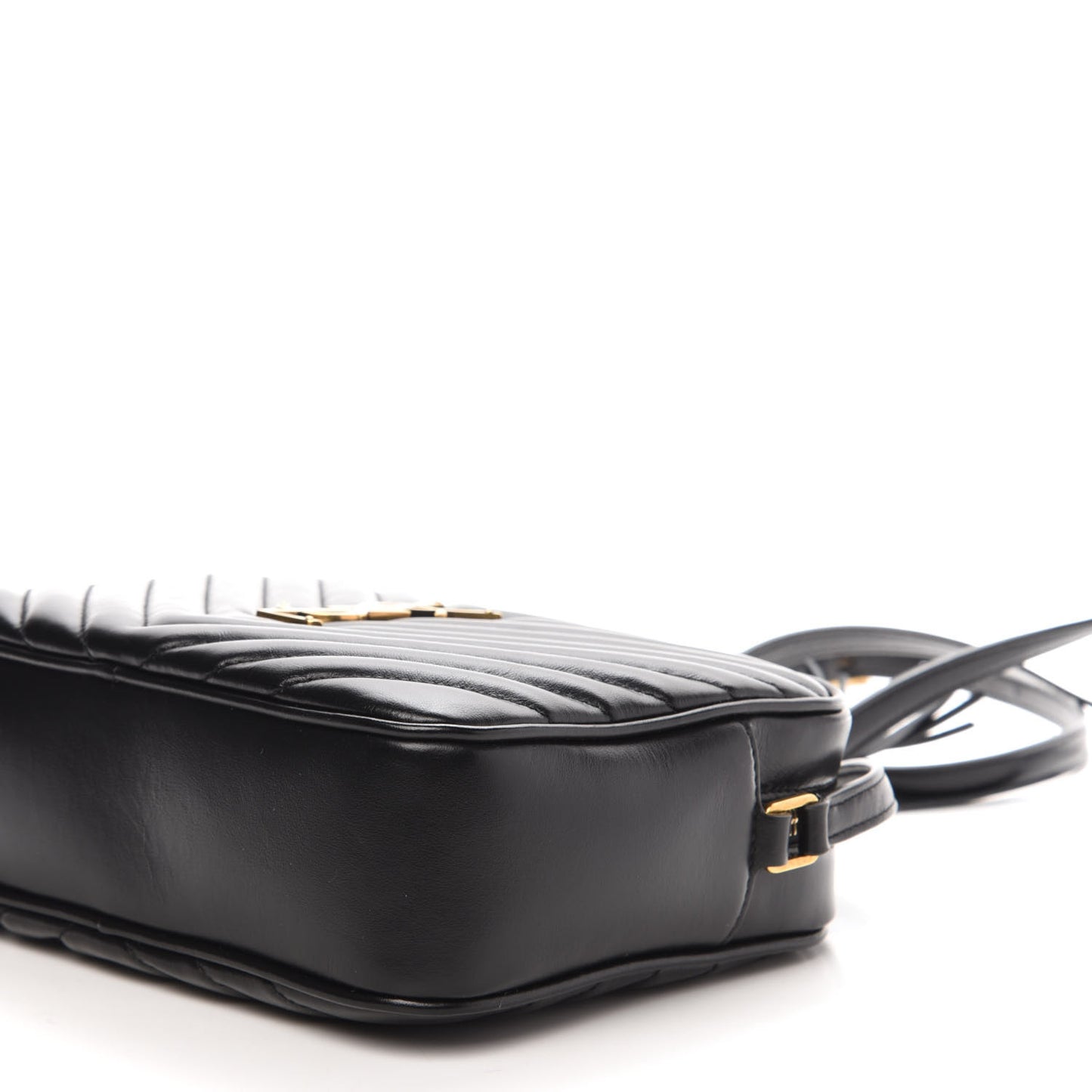 Calfskin Matelasse Monogram Lou Camera Bag Black
