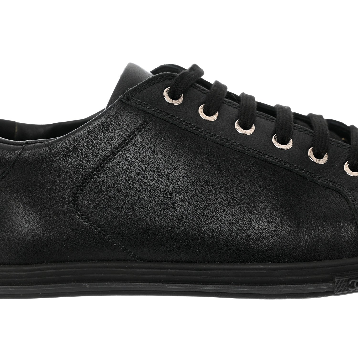 Chanel Calfskin Mens CC Cap Toe Sneakers 40 Black 11 of 12