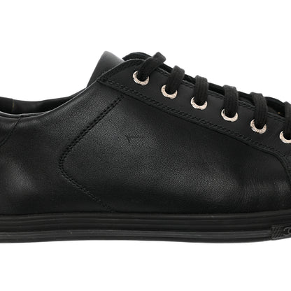 Chanel Calfskin Mens CC Cap Toe Sneakers 40 Black 11 of 12