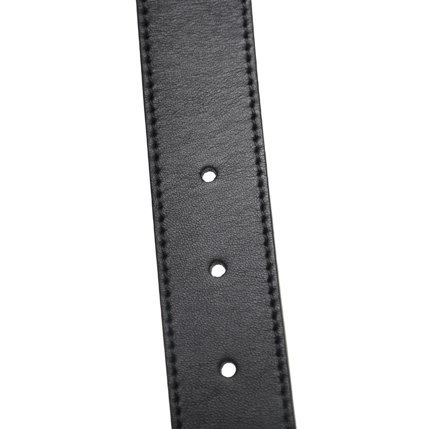 Gucci Calfskin Crystal Interlocking G Belt 90 36 Black 4 of 6