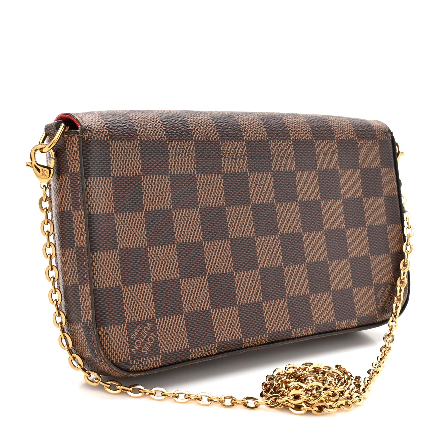 Louis Vuitton Damier Ebene Pochette Felicie Chain Wallet 4 of 13