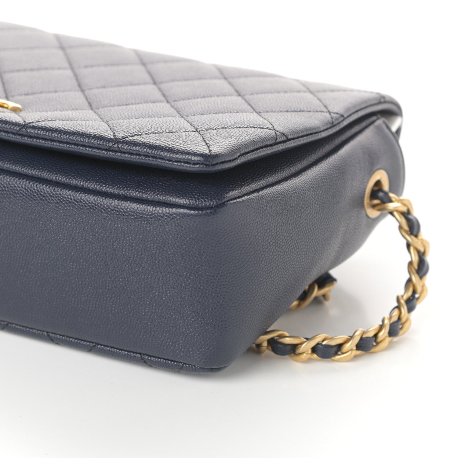 Chanel Caviar Quilted Medium Fashion Therapy Flap Navy Blue 10 of 10