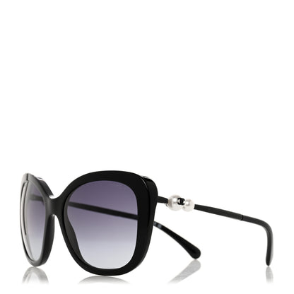 Chanel Acetate Butterfly Winter Pearl Sunglasses 5339-H-A Black 1 of 7