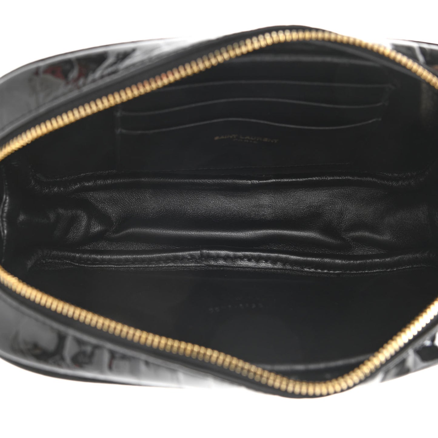 Calfskin Crocodile Embossed Monogram Mini Lou Camera Bag Black