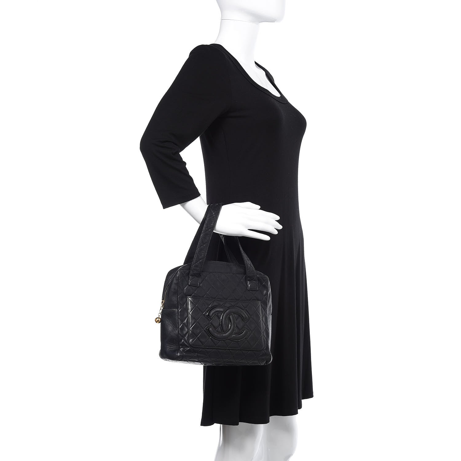 Chanel Lambskin Quilted CC Tote Black 2 of 24