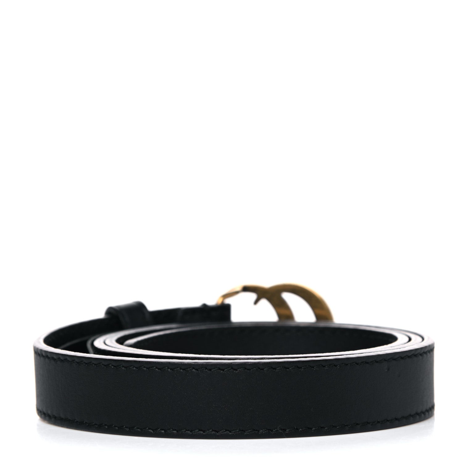 Gucci Calfskin Double G 20mm Belt 80 32 Black 2 of 8