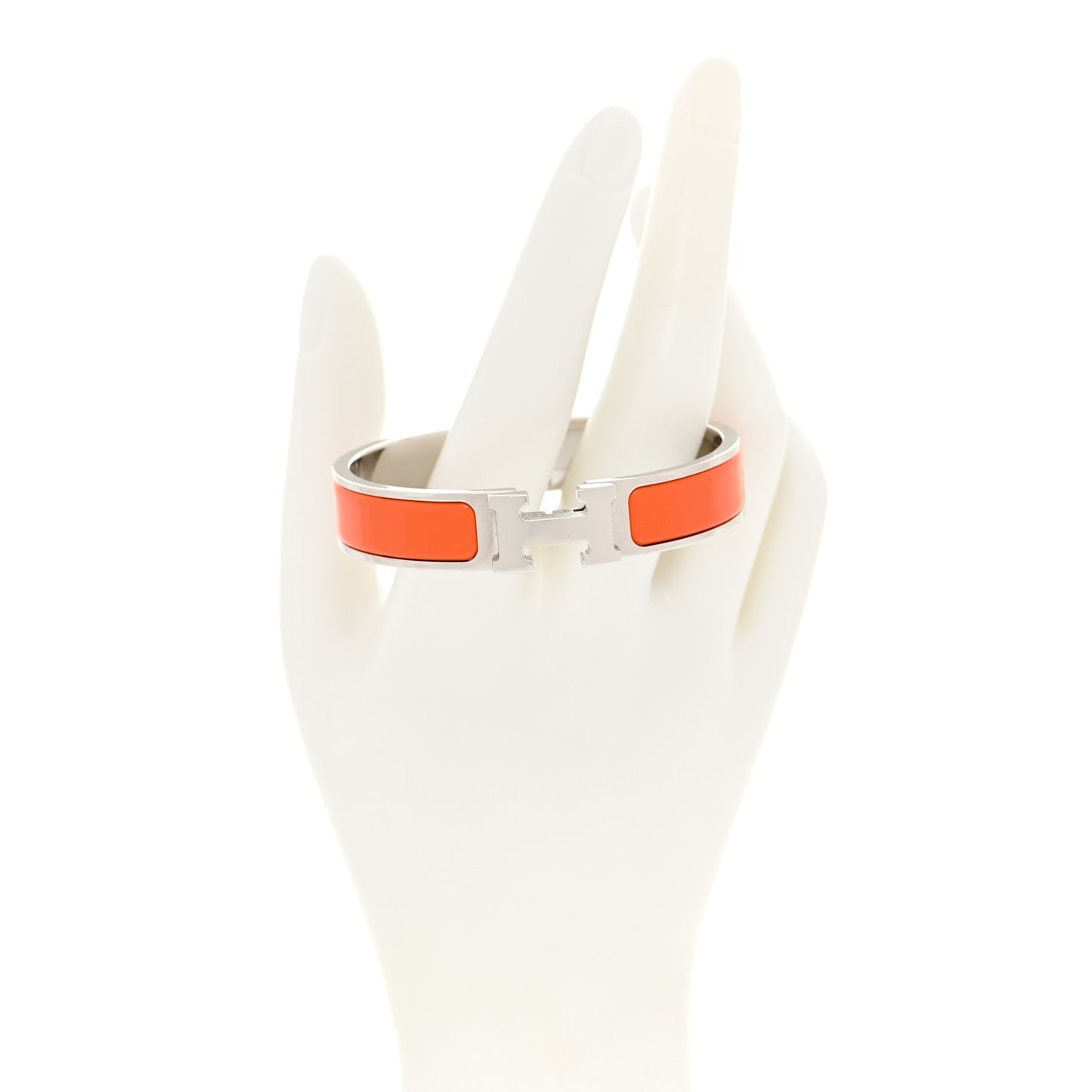 Enamel Narrow Clic Clac H Bracelet PM Orange
