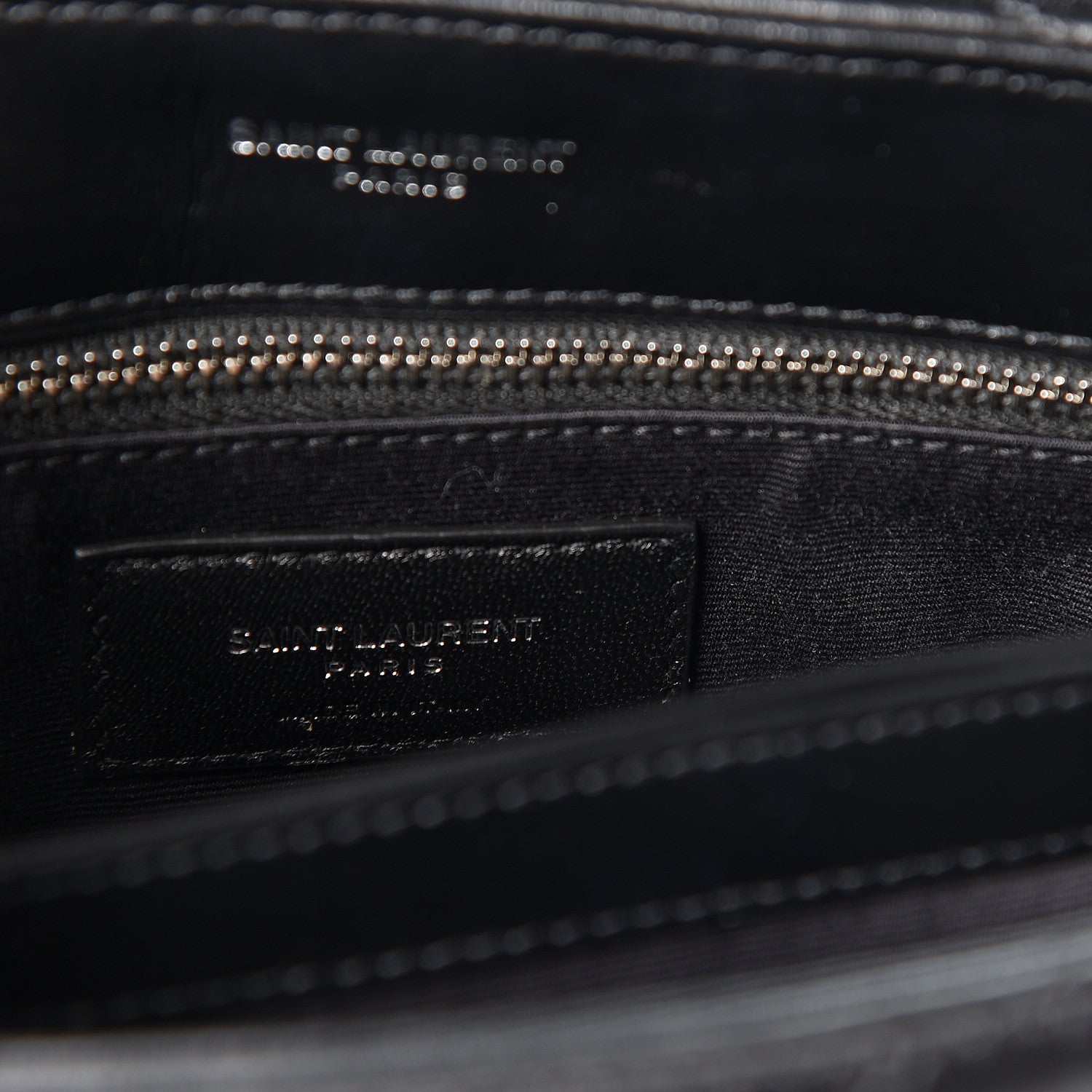 Saint Laurent Calfskin Y Quilted Monogram Toy Loulou Crossbody Bag Black 6 of 9