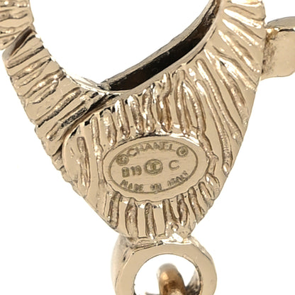 Chanel Pearl Crystal Lambskin Chain CC Necklace White Gold 5 of 5