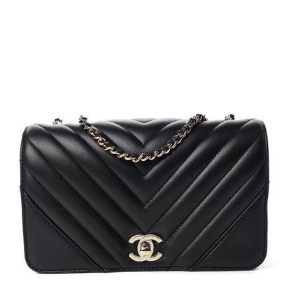 Chanel Calfskin Chevron Quilted Mini Statement Flap Black 1 of 10