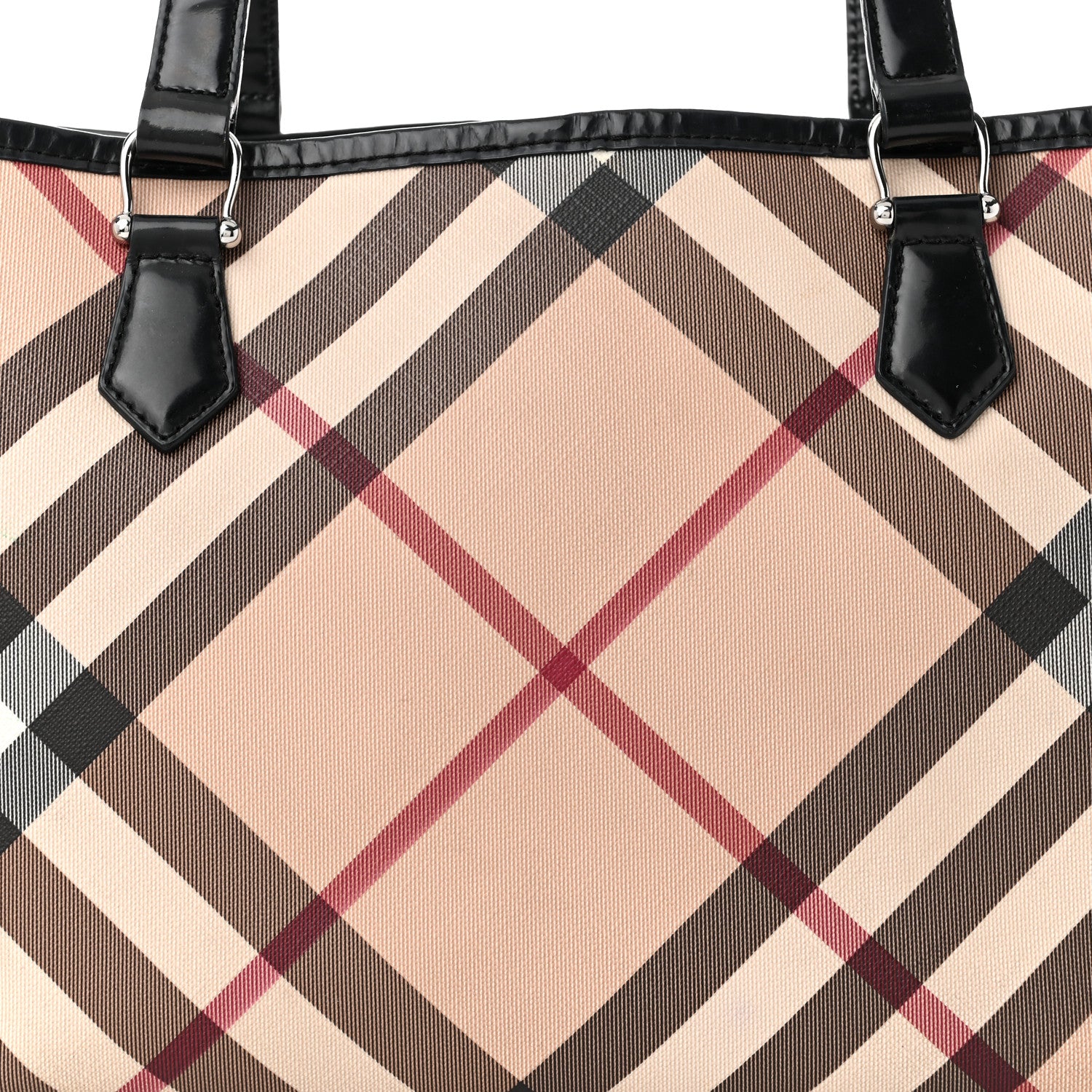 Burberry Supernova Check Small Nickie Tote Black 9 of 14