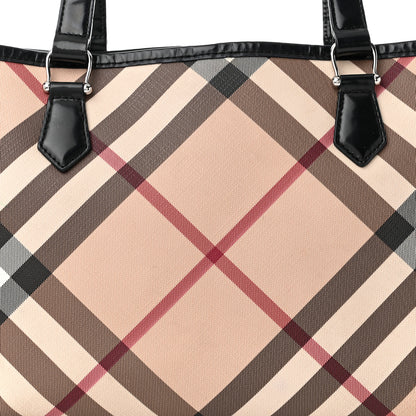 Burberry Supernova Check Small Nickie Tote Black 9 of 14