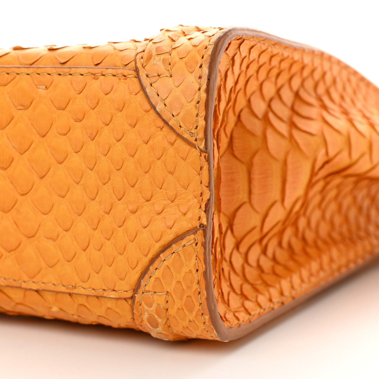 Snakeskin Calfskin Nano Luggage Yellow