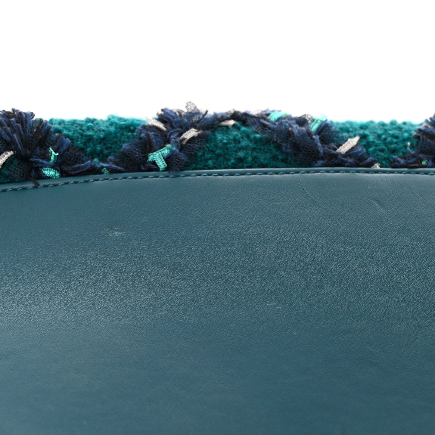 Tweed Lizard Quilted Small Coco Handle Flap Green Multicolor